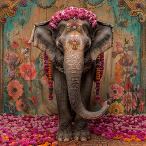 "The Jaipur Elephant Festival 1" Original Color Photograph by Michael Filonow