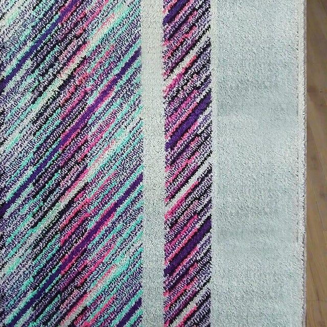 Italian Geometric Wool Rug by Missoni for T& J Vestor, 1980s For Sale - Image 9 of 11