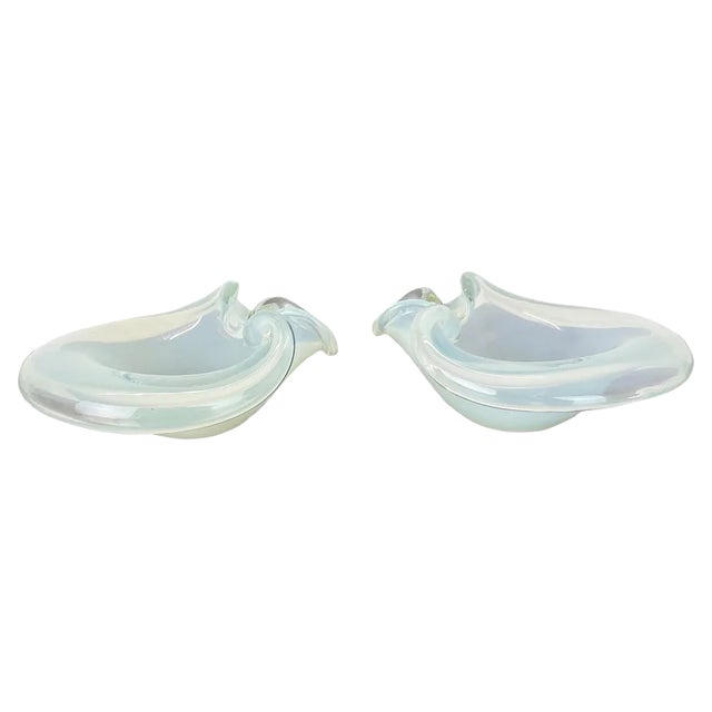 Murano Glass Shell Bowls by Antonio Da Ros Cenedese, 1960s, Set of 2 For Sale