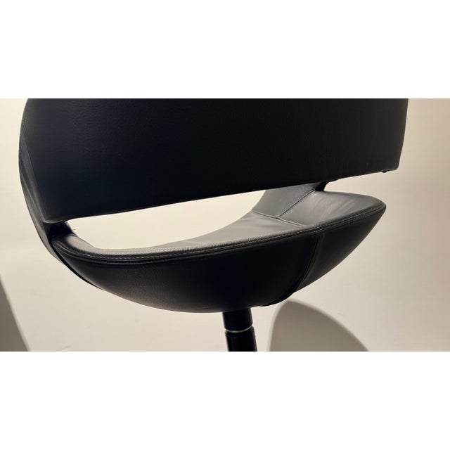 Animal Skin Eva Chairs in Black Leather by Ora Ito for Zanotta, 2009, Set of 2 For Sale - Image 7 of 10