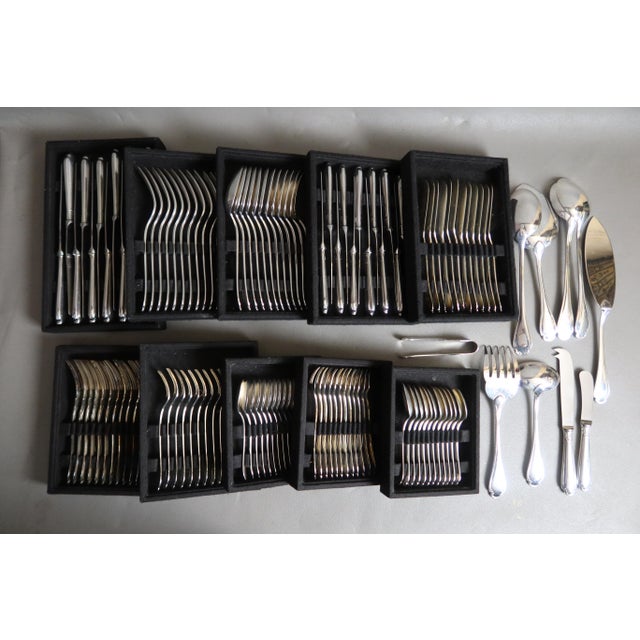 Vintage Pompadour Flatware Set from Christofle, 1990s, Set of 130 For Sale - Image 12 of 12