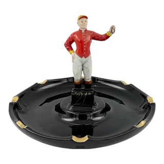 Vintage the 21 Club Nyc Restaurant Equestrian Jockey Ashtray New York City For Sale