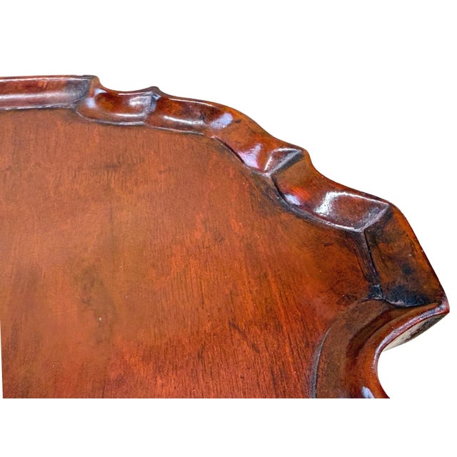 Antique George III Mahogany Kettle Stand with Piecrust Top, 1760 For Sale - Image 11 of 12