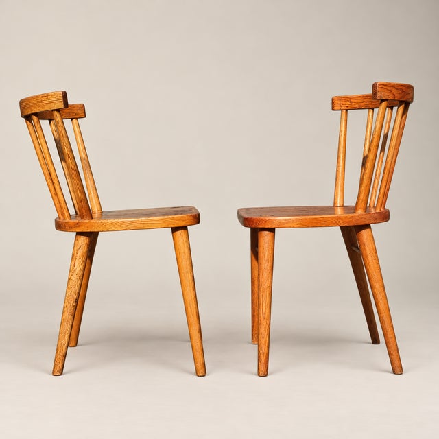 Mid-Century Modern Pair of 1970s Swedish Scandinavian Modern Pine Spindle-Back Dining Chairs For Sale - Image 3 of 6