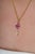 Not Yet Made - Made To Order 1.02ct Heirloom Ruby Flower Key Pendant With Diamond in 14k Yellow Gold For Sale - Image 5 of 13