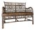 Vintage Brighton Chinoiserie Bamboo Bench With Cane Seat | Chinese Chippendale Fretwork For Sale