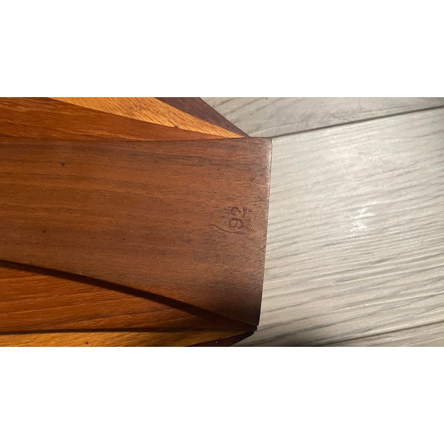 Antique Hand Carved Wooden Sculpture Art, Fan Shaped Layered Woods, 1920’s For Sale - Image 10 of 10