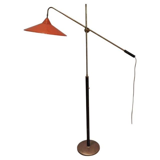 Black Italian Floor Lamp in the style of Arredoluce, 1950s For Sale - Image 8 of 8