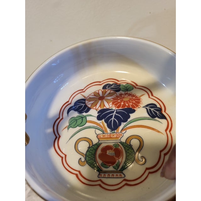 Vintage Japanese Imari Porcelain Serving Bowl For Sale - Image 10 of 10