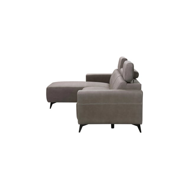 2020s Pasargad Home Modern Bari Sectional Sofa With Push Back Functional, Grey-Left Facing For Sale - Image 5 of 10