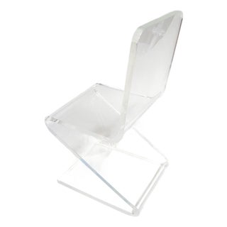 1970s Lucite Z Chair For Sale