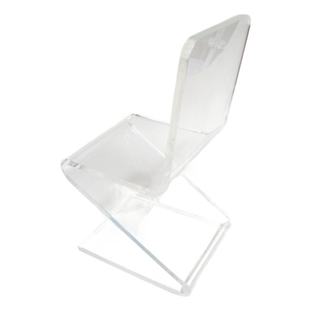 1970s Lucite Z Chair For Sale