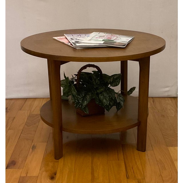MidCentury Modern Lane Altavista Walnut Round Coffee Table Chairish