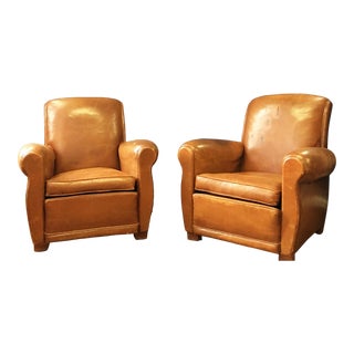 Vintage Used Art Deco Club Chairs Chairish