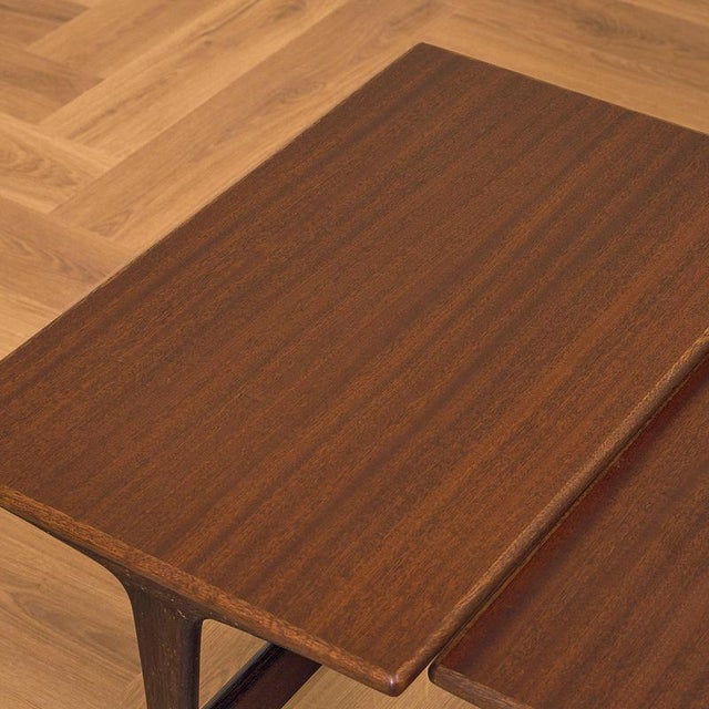 Danish Nesting Tables in Mahogany, 1960s, Set of 3 For Sale - Image 4 of 9