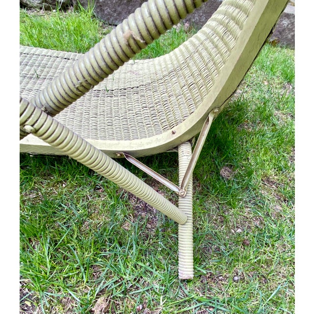 Vintage Lloyd Loom Wicker Settee Chairish
