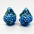 Mid-Century Inarco Blue Mood Indigo Majolica Fruit Topiary Salt & Pepper Shaker Set For Sale In Austin - Image 6 of 8