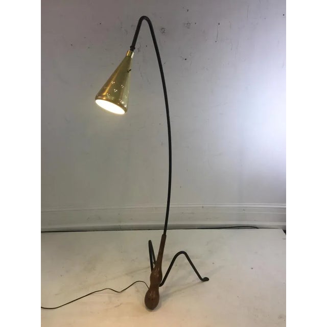 Mid Century Modernist Floor Lamp Attributed to Greta Grossman For Sale - Image 9 of 13