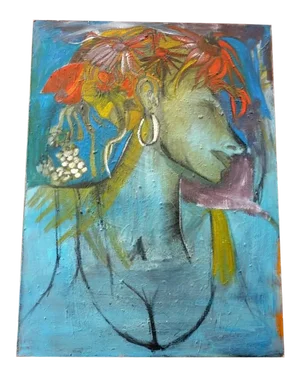 Royi Akavia "Portrait of the Mid-Century Modern Woman" Painting