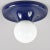 Amazing mid-century "light ball' sconce blue metal and opaline glass for flos. This fantastic item was designed by achille...
