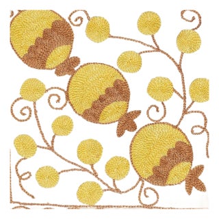 16"x18" Embroidered Throw Pillow. Handmade Cushion Cover. Cotton Lace Pillow For Sale