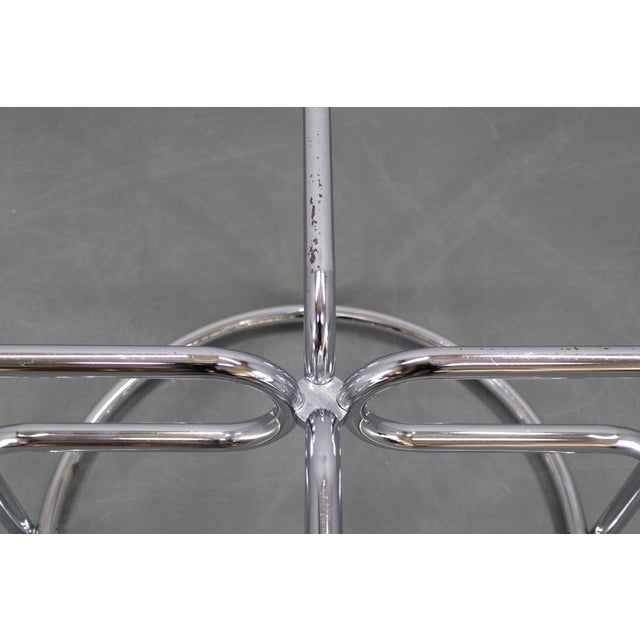 Vintage Italian Chrome Tubular Coffee Table with Smoked Glass, 1970s For Sale - Image 9 of 14