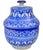 Spectacular well-made antique Moroccan ceramic lidded bowl centerpiece, showcasing an elaborate handcrafted and glazed...
