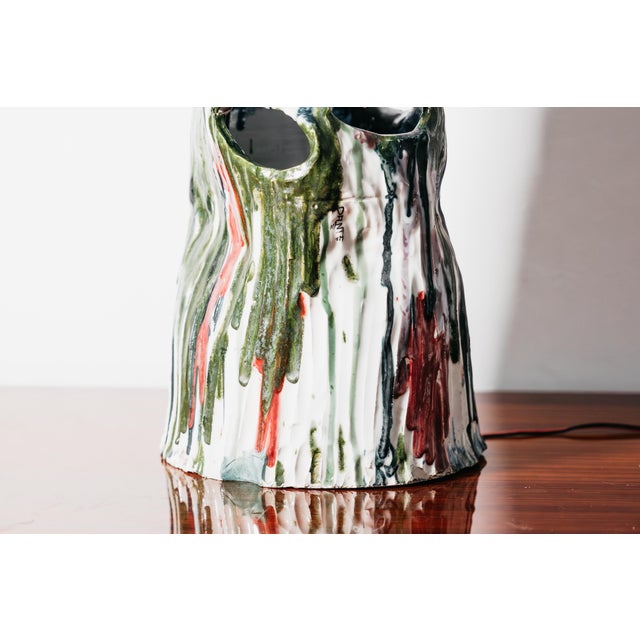 Vintage Table Lamp in Ceramic by Ernesto Treccani, 1970 For Sale - Image 6 of 18