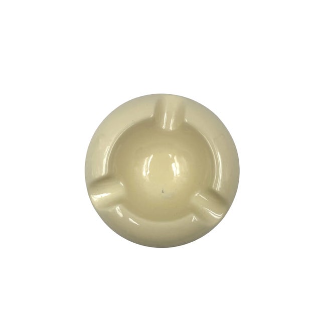 1970s Space Age Cream Ceramic Ashtray, Sicart Italy 1970s For Sale - Image 5 of 11