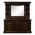 Ethan Allen Antiqued Pine Old Tavern 72" Triple Door Dresser W. Mirror Hutch 12-5013 / 12-5030 For Sale
