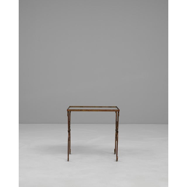 20th Century French Brass Coffee Table With Glass Top For Sale - Image 16 of 18