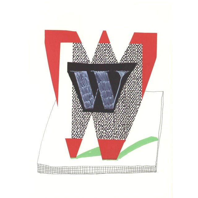 'W' from 'Hockney's Alphabet' By David Hockney 1991 Lithograph on Exhibition Fine Art Cartridge paper 38.4 x 46.4 cm...