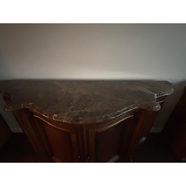 Brown Century Furniture Coeur De France Credenza With Marble Top For Sale - Image 8 of 9