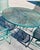 Vintage Wrought Iron Patio Dining Set For Sale - Image 9 of 11