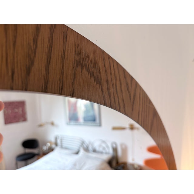 Brown Vintage Scandinavian Wooden Mirror, 1960s For Sale - Image 8 of 12