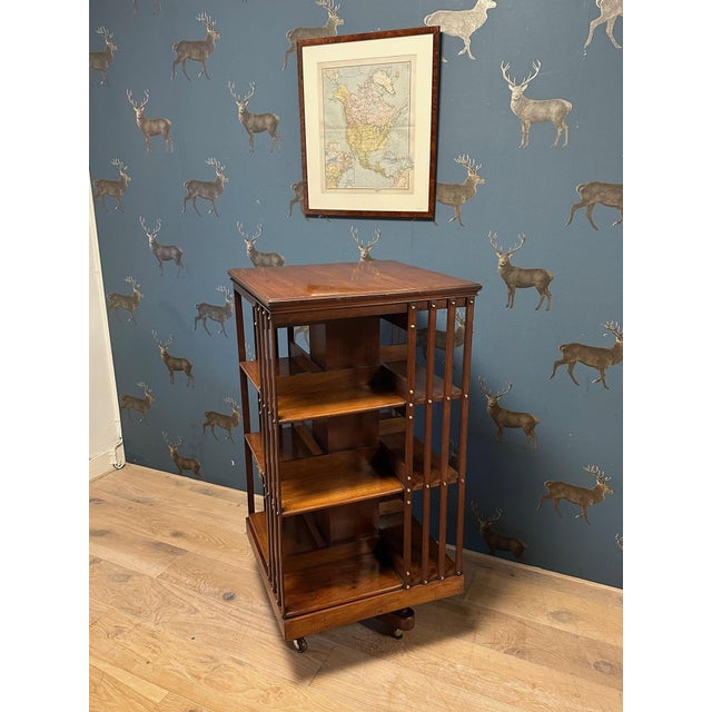 Large Revolving Bookcase, 1890s For Sale - Image 10 of 10