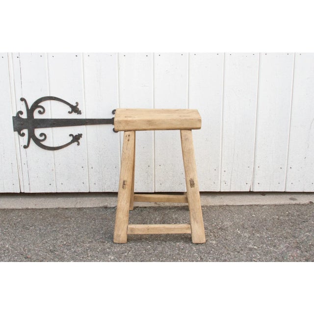 Asian Bleach Wood End Table Chairish