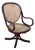 Early 20th Century Vienna Secession Bent Oak & Cane Swivel Desk Chair No 11 by Thonet For Sale