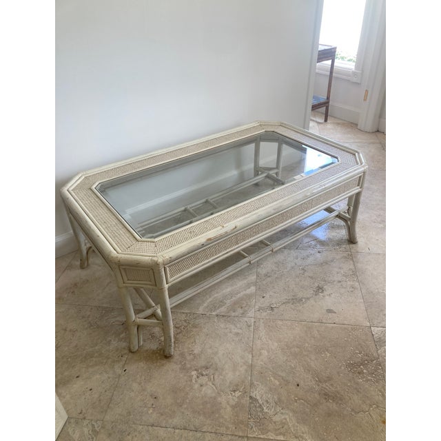 Chinoiserie Chinoiserie Rattan Coffee Table For Sale - Image 3 of 10