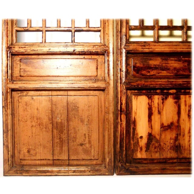 Early 19th Century Antique Chinese Screen Panels, - a Pair For Sale - Image 4 of 11
