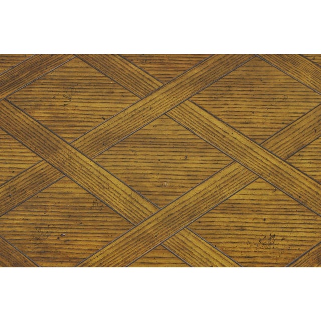 Vintage Baker Barley Twist Oak Parquetry Inlay Nesting Step Lamp Side Tables For Sale - Image 10 of 15