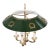 1960s Empire Bouillotte Brass Chandelier With Green Tole Shade For Sale