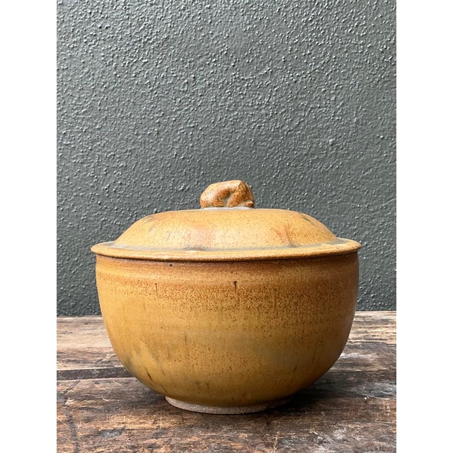 Vintage Original Studio Pottery Lidded Bowl For Sale - Image 4 of 12