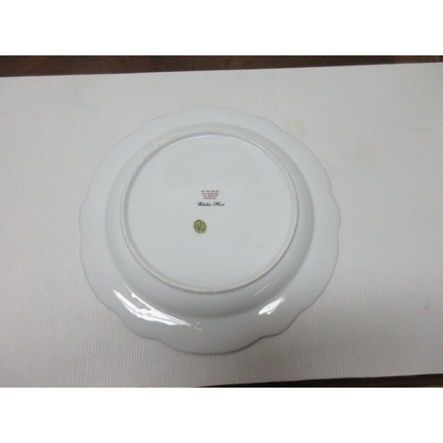 White 1980s Chelsea House Decorative Floral Design Dining Plate Asian Inspired White For Sale - Image 8 of 9
