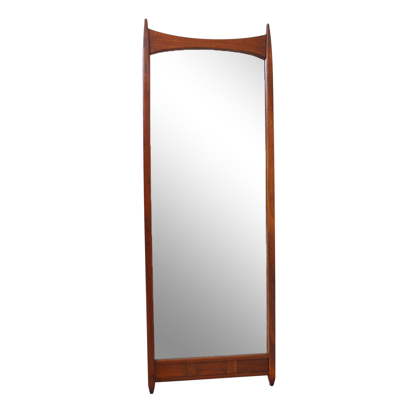 Mid-Century Modern Mirror with Convex Top | Chairish