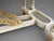 1970 French Louis XVI Cream Gold Beech Center Table For Sale - Image 4 of 12