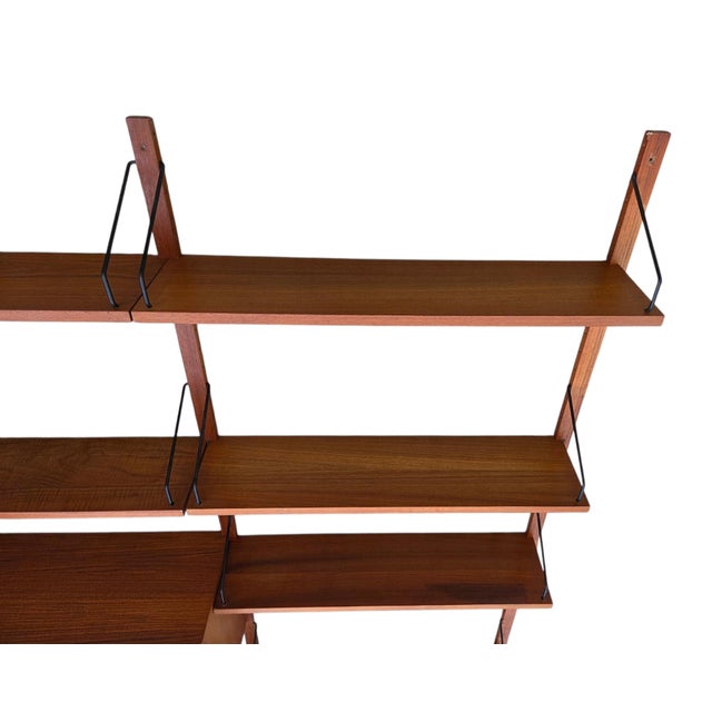 Wood 1950 Poul Cadovius Design Wall Mounted Shelf Modular Royal System Teak Cado Unit For Sale - Image 7 of 17