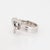 Early 21st Century Cartier Double Heart Diamond 4 Pinky Band 18k White Gold Ring Size 4 For Sale - Image 5 of 7