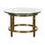 Mid-Century Modern 1950s Midcentury Italian Brass Side Table with Round Glass Top For Sale - Image 3 of 11