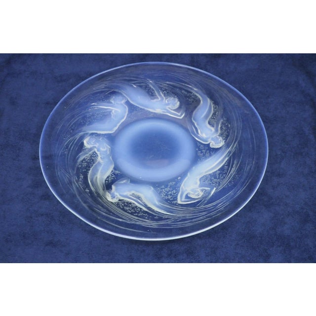 Art Deco René Lalique Ondines Opalescent Clear Glass Swimming Mermaids French Dish Plate For Sale - Image 3 of 9